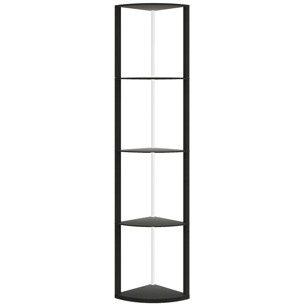 RGB LED Floor Lamp with Shelves, 5-Tier Dimmable Standing Lamp with Adjustable Brightness and Remote Control