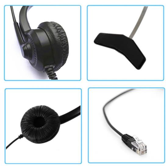 H300 Telephone Headset Noise Cancelling High Fidelity Comfortable 3.5mm 2.5mm RJ9 MIC Customer Service Headset for Business