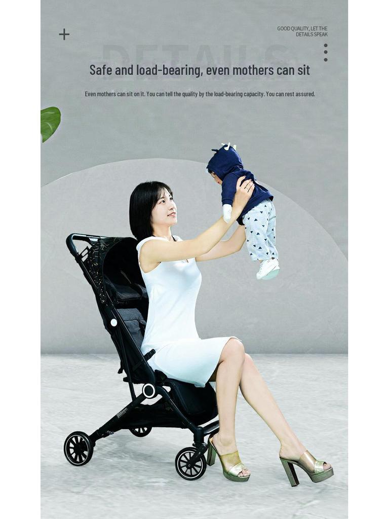 Lightweight Twin Baby Stroller: Foldable, Sit and Lie Option for Children