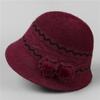 Mom Wool Knitted Basin Hat Bucket Hat Ladies Season Outdoor Warm Foreign Style Hat