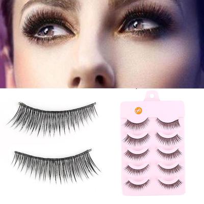 Wiederverwendbare falsche Wimpern aus Fasern, natürlich, kurze falsche Wimpern, handgefertigte Wimpern