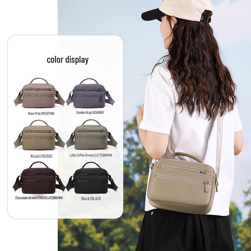 Women's Water-Repellent Crossbody Handbag: Multi-Layer Single-Shoulder Casual Nylon Bag