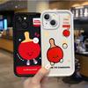 New Cute Table Tennis Cartoon Phone Case for iPhone 16 15 14 13 12 11 Pro Max 16 15 14 8 7 Plus X XS Max 8 7 TPU Silicone Covers