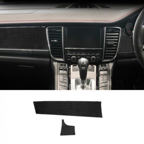Carbon Fiber Interior Front Dashboard Panel Cover For Porsche Panamera 2010-2016