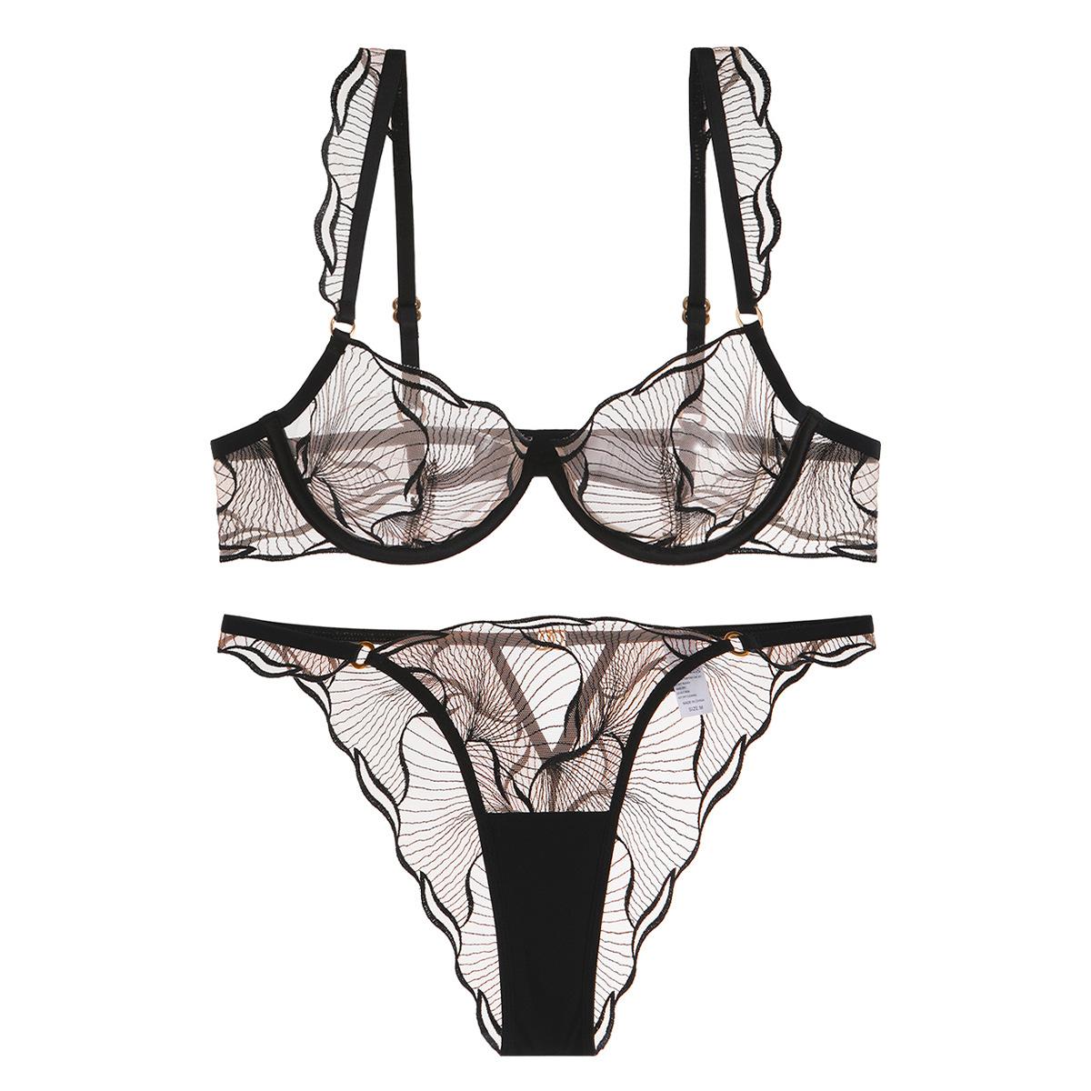 

Французское женское нижнее белье сексуальное ультратонкое чистое желание вышитое кружевное нижнее белье большая грудь маленькая против отвисания большой размер бюстгальтер L