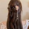 Tassel Hanfu Hair Chopsticks Headpieces U Shape Pearl Flower Hair Fork Hairpin Hair Accessories Chinese Style Hair Stick Party