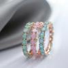 Anillos de Moda con Circonita de Color Mate Joyería de Personalidad para Fiesta de Bodas de Mujer KTJ