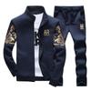 2025 Men's Slim Fit Korean Cardigan: Spring/Autumn Casual Sports Sweater Set