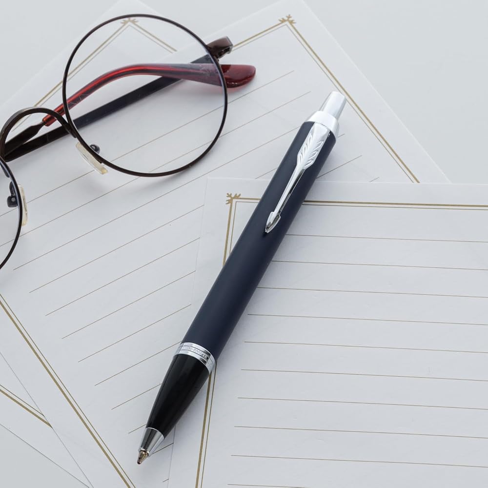 PARKER Parker Ballpoint Pen IM Royal Blue CT Medium, Permanent Imported in a Gift Box 1975640