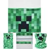 Elegante Mascherina Facciale e Scaldacollo a Sciarpa con Faccia di Creeper di Minecraft per Massimo Comfort e Protezione