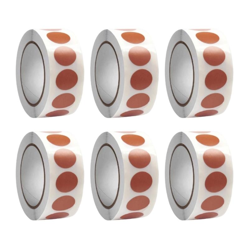 6 Rolls Circle Sticker Round Sticker Red Dot Sticker For File Sorting Inventory Marking Classroom Supplies