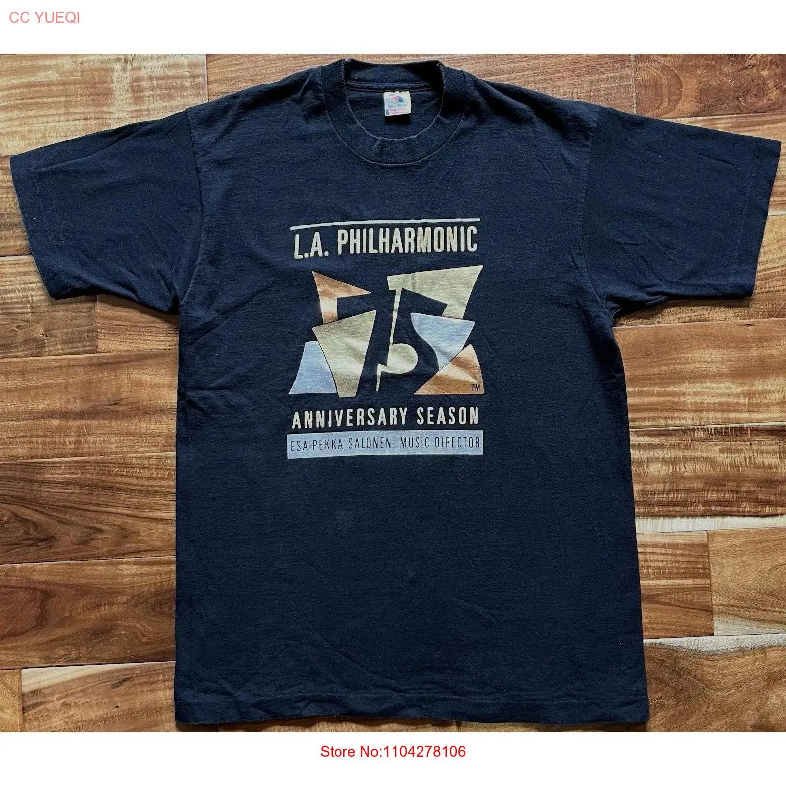 

VTG LOS ANGELES PHILHARMONIC 75th Anniversary Season Black T Shirt L 1994 90s vintage Washed Top For Everyday Wear Soft homme 5XL різнокольоровий
