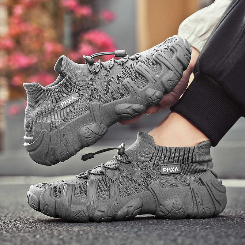 Plataform Lace-up Shoes For Man Sneakers Chunky Sport Men's Sneakers Black Tennis Man Snackers In Offers Sports-et-leisure
