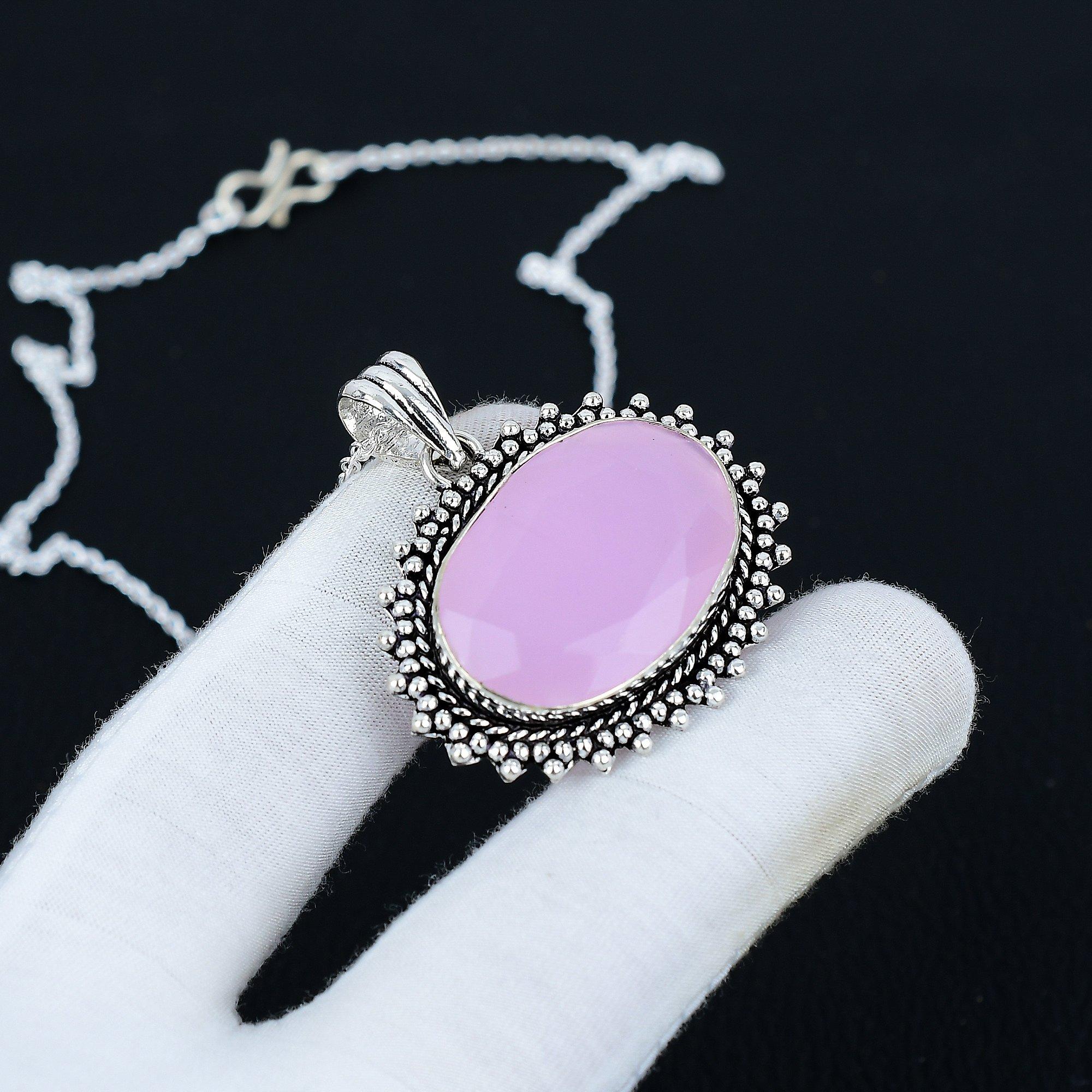 

Ожерелье из розового кварца, ожерелье розового цвета, ожерелье ручной работы из стерлингового серебра 925 пробы, изысканное ожерелье, драгоценный камень из розового кварца, подарки подружке невесты