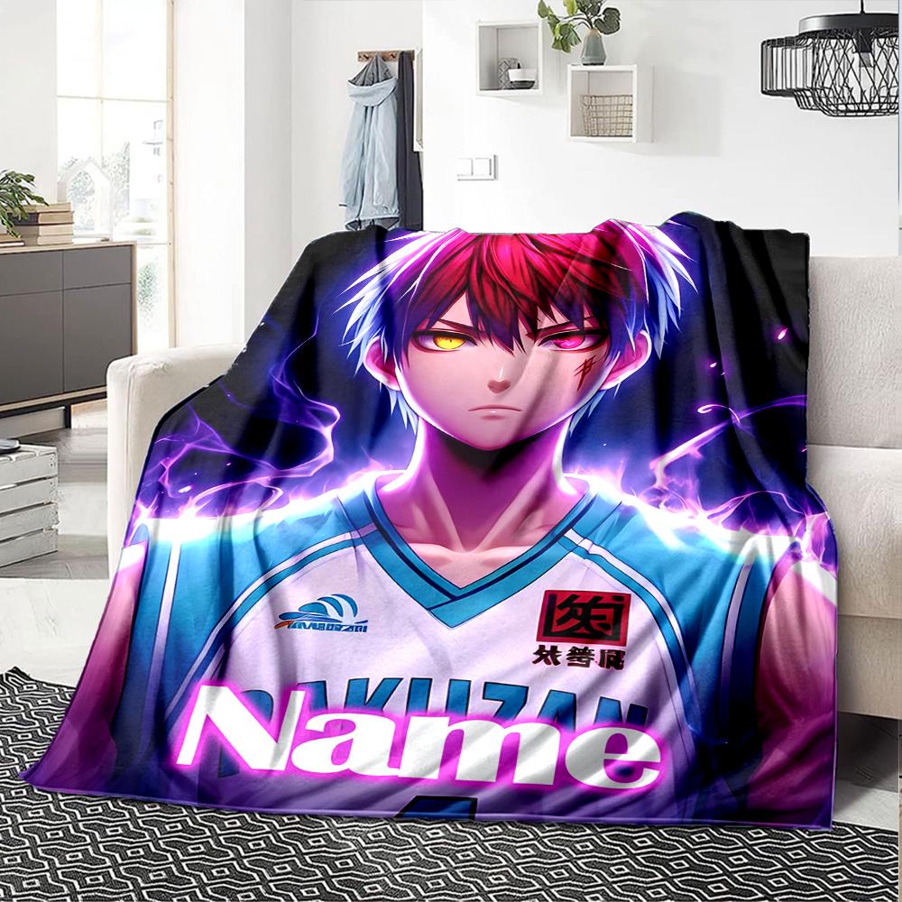 Customiz Name Personality Kuroko's Basketball Blanket Soft &Warm Sofa Office Bed Travel Lunch Break Blanket, Gift Suitable All Seasons