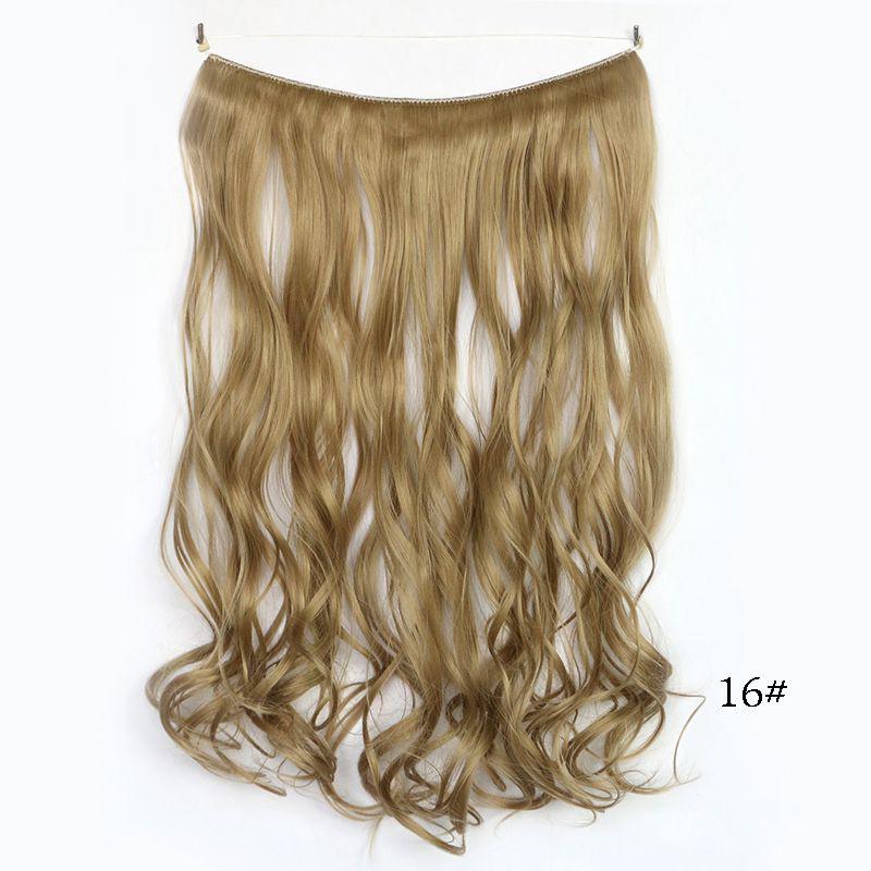 Luxurious Women Hair Extensions Long Wavy Synthetic Hairpiece 45cm For Effortless Elegance