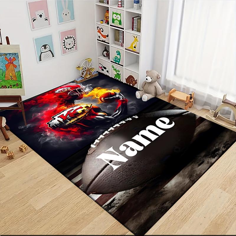 Custom Name "Thunderstorm Arsenal Crest" Carpet Rug Customizable Soft Washable Anti-Slip Home Living Room Sofa Mats Personalized Rug. 0909422