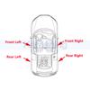 Kamshing Front Headlight Base Cover For Jeep Compass 2017-2019 Head Light Back Lid Headlamp Rear Shell