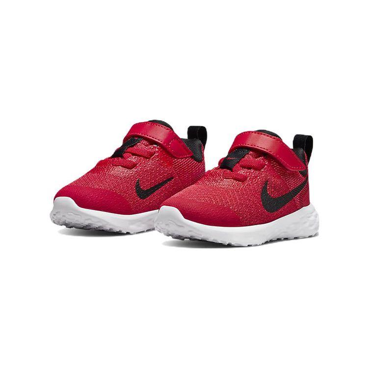 Nike Revolution 6 TD University Red Baby Sneakers Black DD1094-607