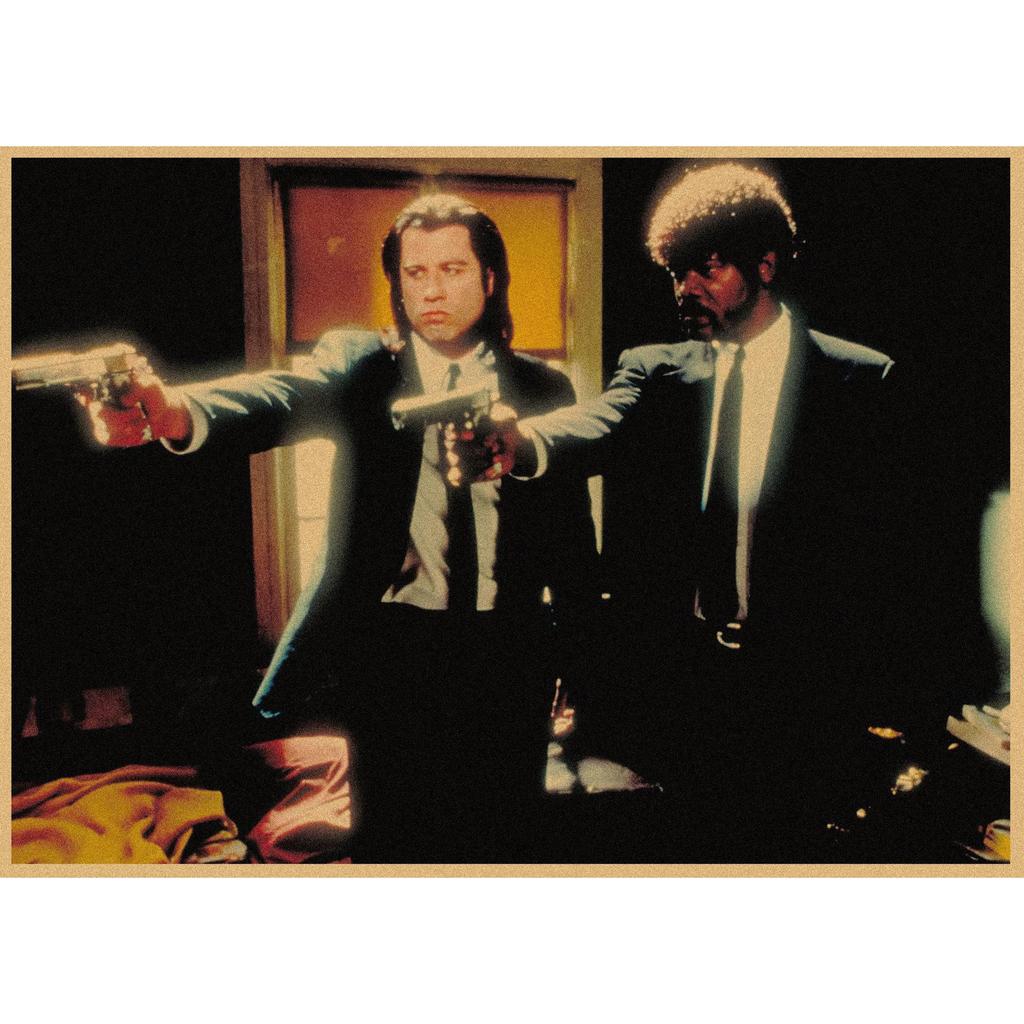 Pulp Fiction Retro Kraft Paper Poster - Classic Bar Wall Decoration