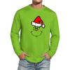 Men's Christmas Printed Imitation Cotton Long-sleeved Shirt