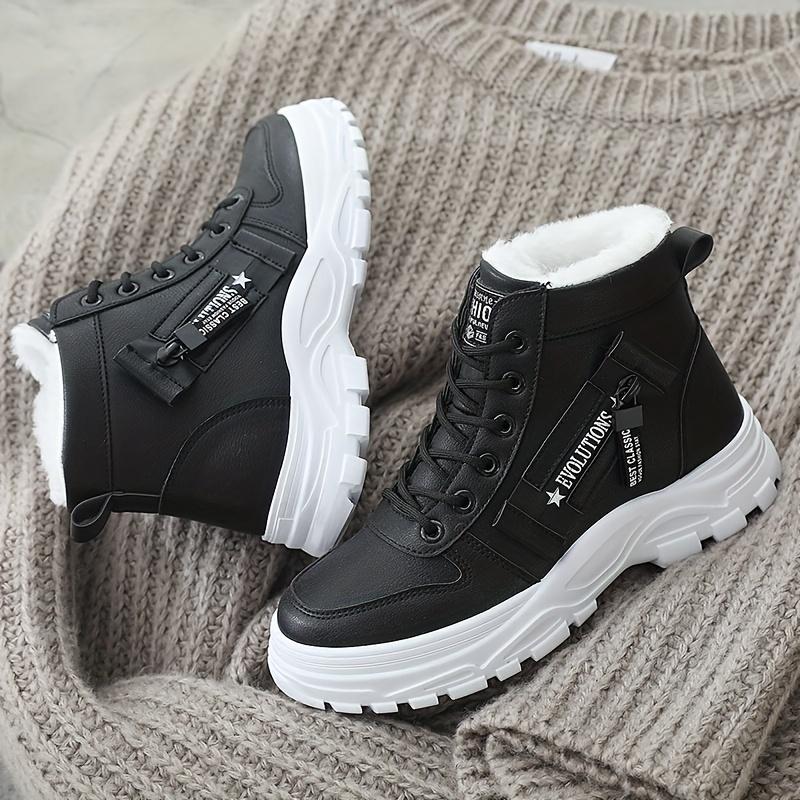 

Cotton Shoes for Women with Winter Fleece, New Korean Version Student Versatile Warm High Top Boots, Fashionable and Versatile 45