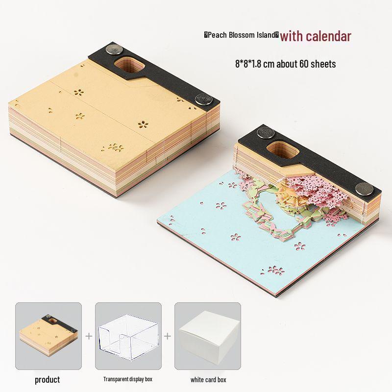 3D Panda Stereo Sticky Notes & Creative Calendar Sculpture Gift