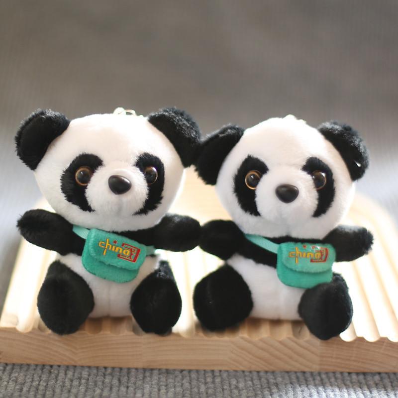 Sweet Panda Plush Toy Keychain Adorable And Soft Bag Charm 12cm