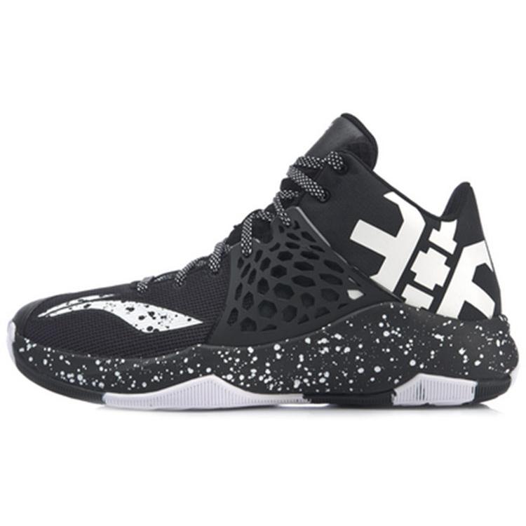 

LiNing Sonic High Top Basketball Shoes Men s Black White 46