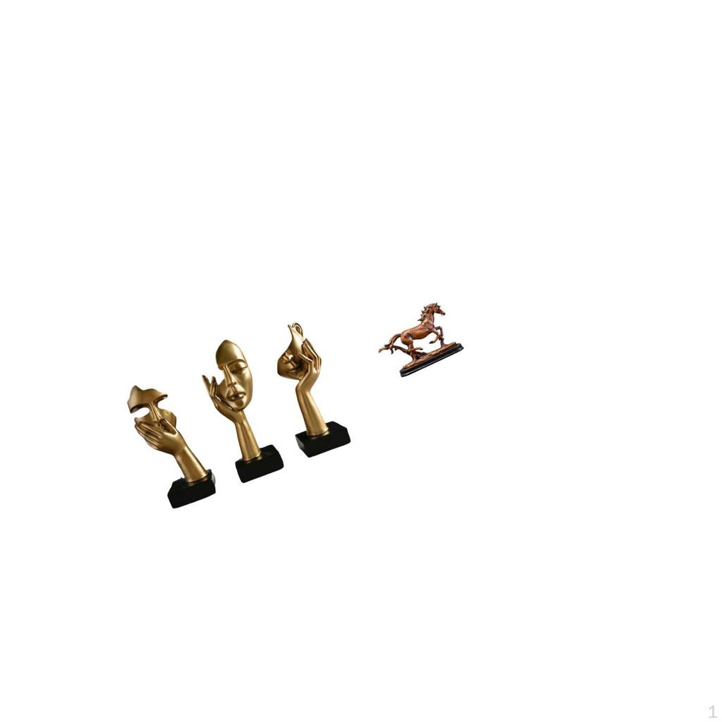 Resin Thinker Statues Abstract Art Sculptures for Office Bookshelf Living Room Sculpture Figurine