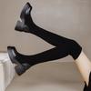 Boots Women's Over-the-Knee 2025 Autumn and Winter New Thick-soled Small Skinny Elastic Suede High Heel Maillard Boots