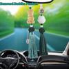 Double Tassel Car Buddha Pendant Lotus Flower Hanging Ornament Protective Buddha Statues Chinese Traditional Culture Good Luck
