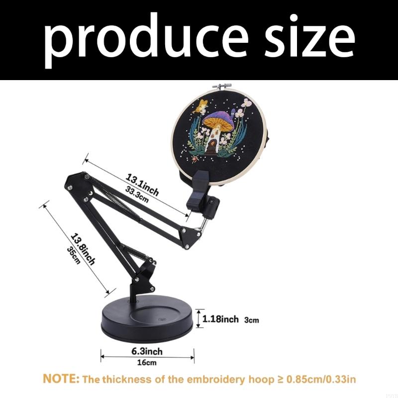 Adjustable 360 Degree Rotating Embroidery Stand With Sturdy Metal Frame And Foldable Designs For Easy Storage P9YB