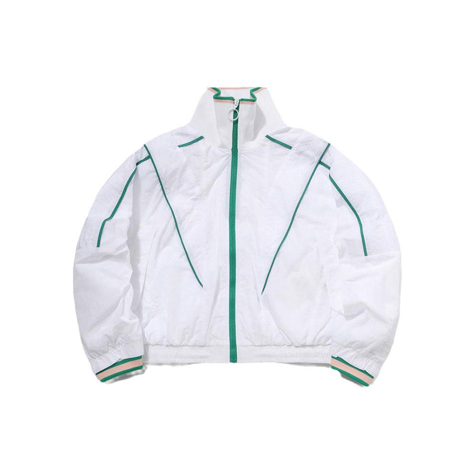 Li Ning Color Block Stand Collar Windbreaker Casual Sports Jacket Women Jacket AFDQ194-1