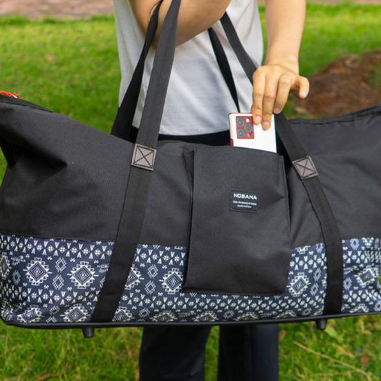 35L Camping Storage Bag with Pockets Large Capacity Waterproof Wear Resistant Cookware Picnic Camping Tote Bag Handbag