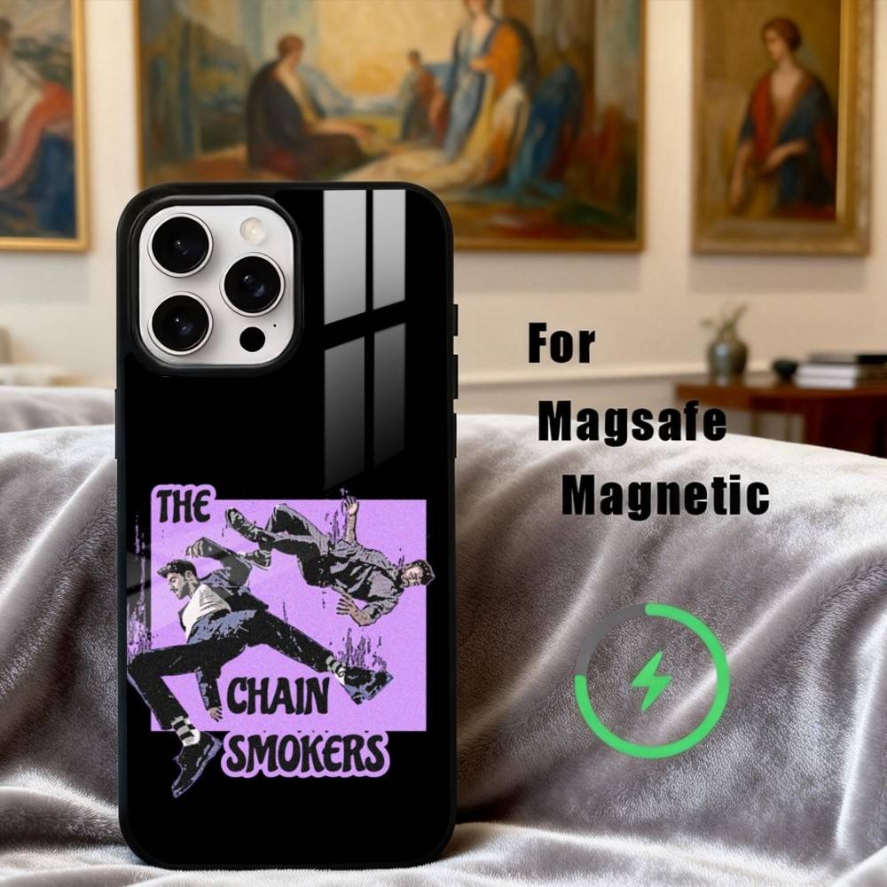T-The C-Chainsmokers-S Band Phone Case For iPhone17,16,15,14,13,12,11 Plus,Pro Max Magnetic For Magsafe Wireless Charging