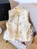 Gilet Jacquard Ricamato con Filo d'Oro - Stile Cinese Collezione Primavera