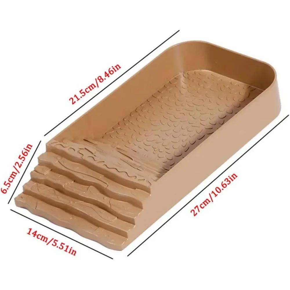 

Reptile Ramp Water Bowl Dish Reptile Bathing Pool Feeding Dish with Ramp Aquarium Ornament for Gecko, Snake, Turtle, Lizard Bath TurtleWaterBowl