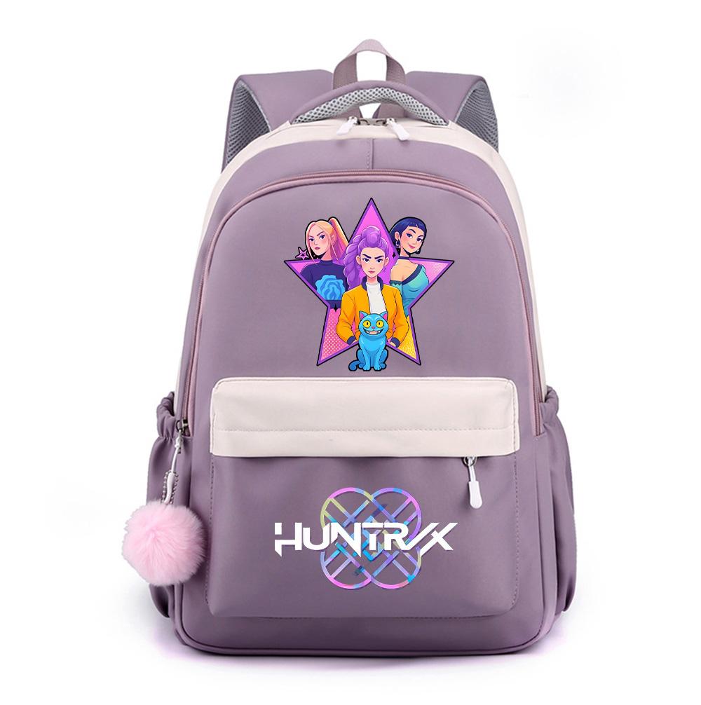 Anime Cartoon K-Pop Demon Hunters Printed Large Capacity Waterproof Backpack for Teenger Student Girl Boy Schoolbag Bookbag Gift Travel Bag