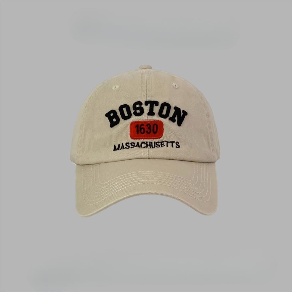 American Retro Baseball Cap Women's Embroidered Letters Showing Face Small Duckling Cap Deep Top Wide Hat Big Brim Big Head Versatile Hat