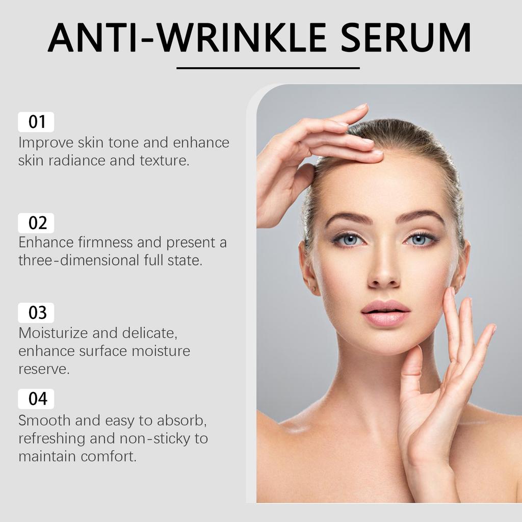 Anti-Aging Faltenreduzierendes Serum, Faltenreduzierend, Feuchtigkeitsspendend, Ausgleichend Wasser und Öl, Aufhellend 30ml