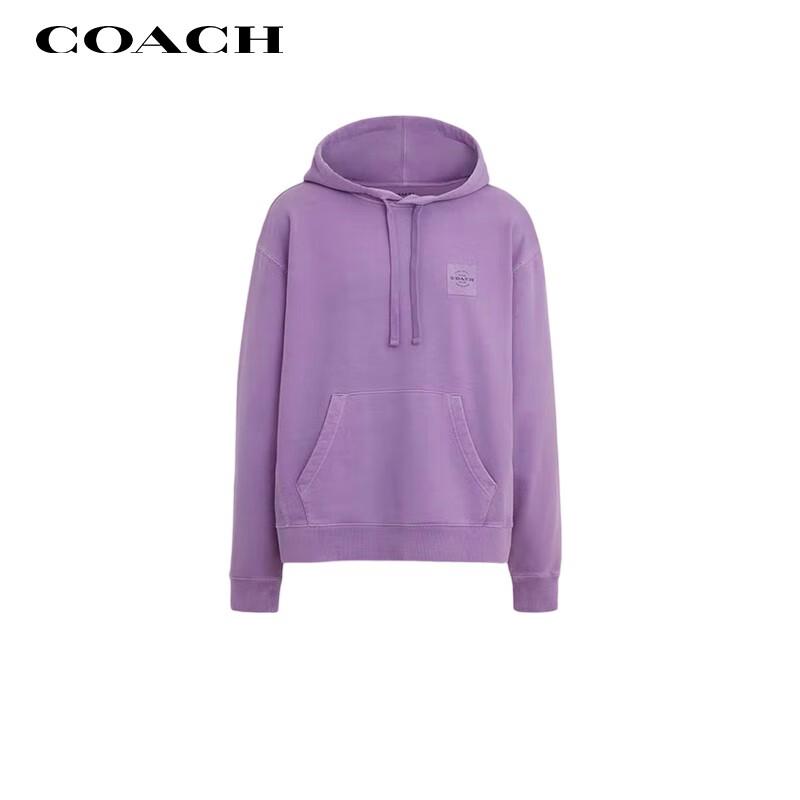 Мужская классическая фиолетовая толстовка с капюшоном Coach с логотипом M