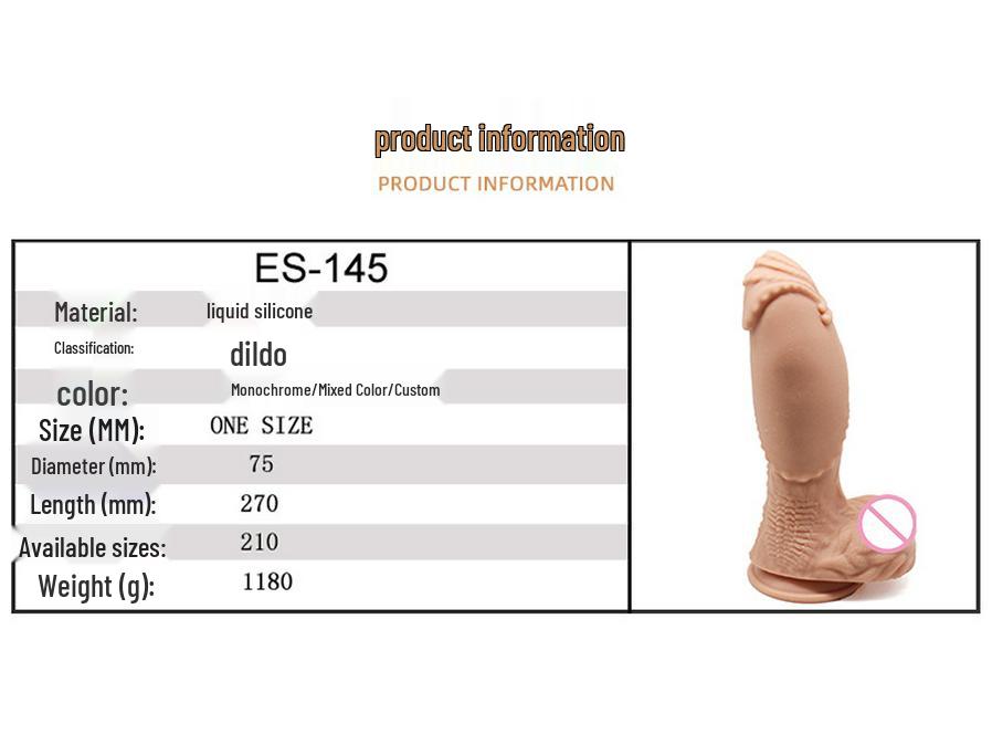 Color-Matching Silicone Realistic Thick Oversized Dildo and Irregular Anal Plug for Female Self-Stimulation