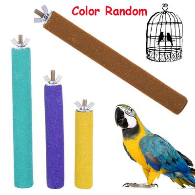 Random Pet Supplies Clean Paw Chew Toy Parrot Perches Stand Paw Grinding Bird Cage Station Platform