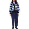 UNIQLO Solid Color Corduroy Loose Casual Pants Unisex bottoms Dark-Blue 458270-68