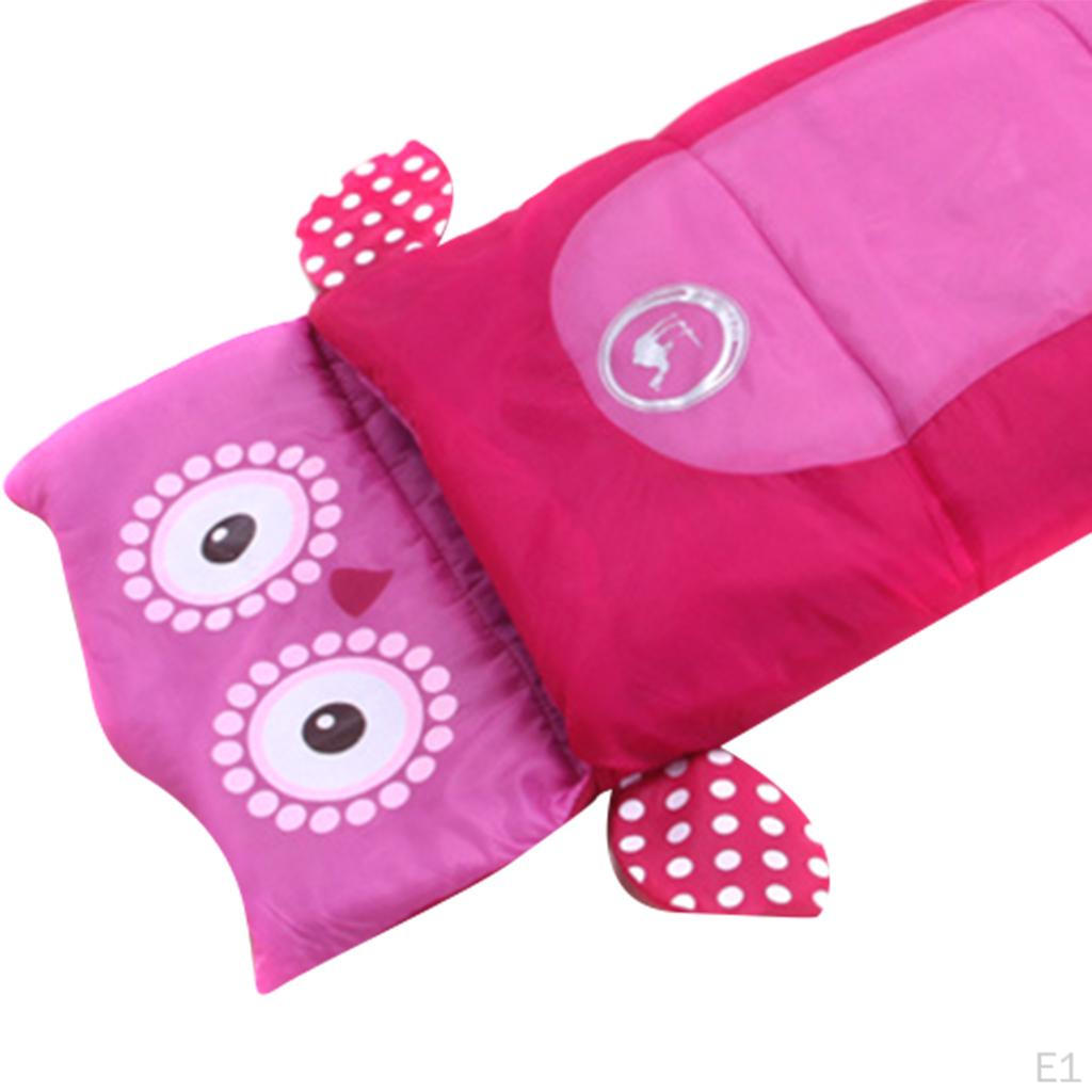 Light Sleeping Bag for Kids Boys Girls, Cute Design, Bag, Hiking Travel Backpacking