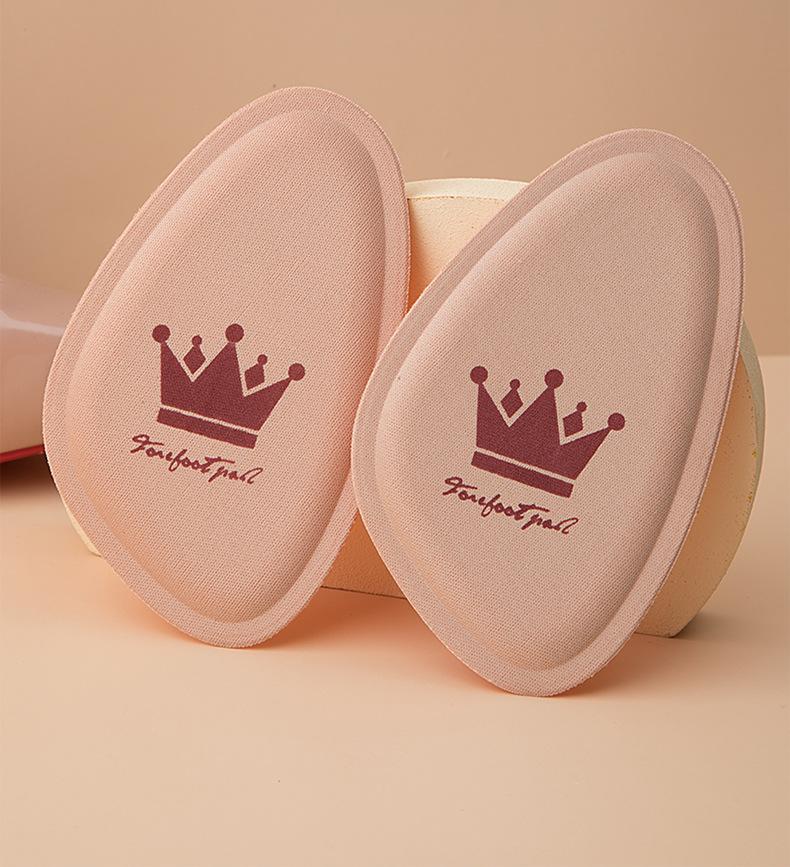 Women Forefoot Pad Pain Relief Insert Half Size Insoles Non-slip Cushion Shoe Breathable Sweat Absorbing Foot Pads for Shoes