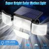 Solar Motion Sensor Light 278LED Outdoor Wall Lamp 3 Modes 4-Head Safety Floodlight for Garden Channel Garage Street Lights