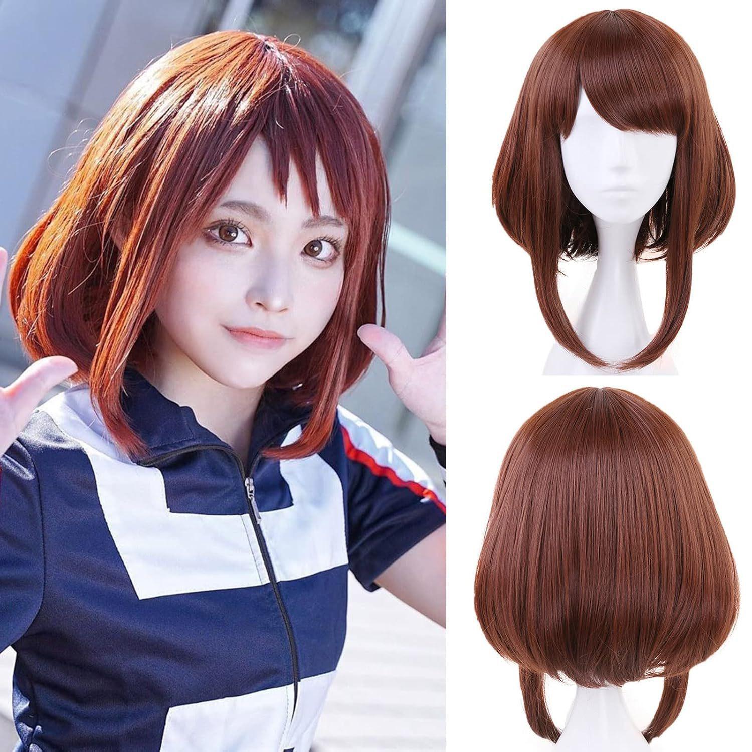 Anime-Perücke, orange kurz glatt One size fits all adults orange