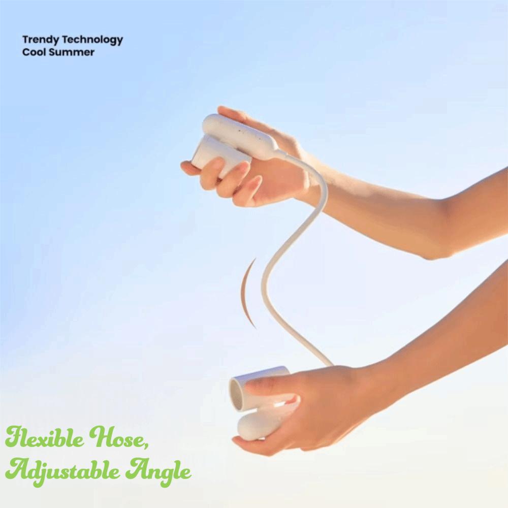 Adjustable Air Outlet Neck Fan USB Rechargeable Strong Wind Cooling Fan Low Noise Lightweight Hanging Fan Summer Scenarios